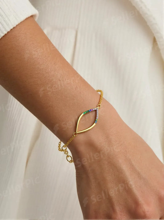 Eye Marquise Bracelet – Gold Plated
