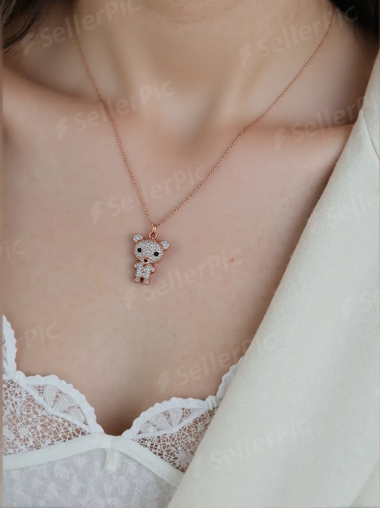 Rose Gold Plated Panda Pendant