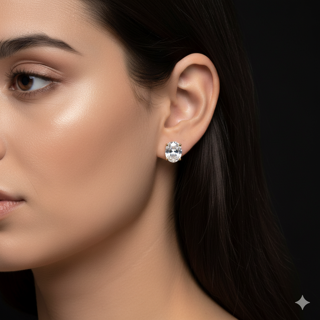 Radiant Charm Solitaire Earrings