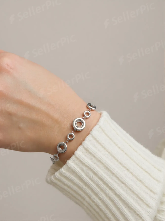 Lunar Orbit Sterling Silver Bracelet