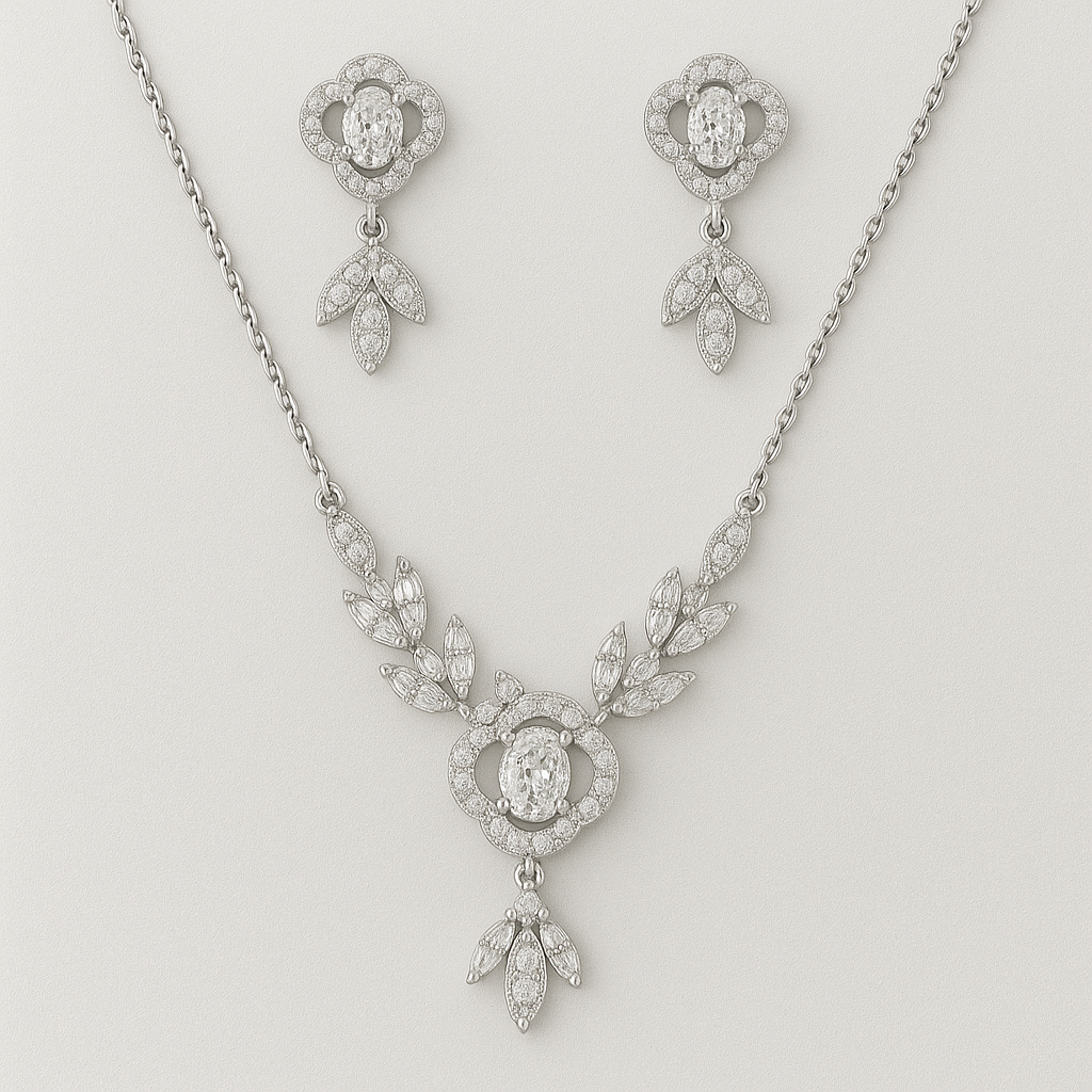 Celestia Bloom Necklace & Earring Set