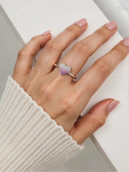 Blush Radiance Heart Ring
