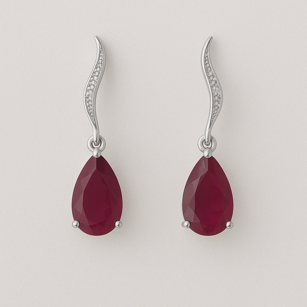 Luna Halo Sterling Silver Stud Earrings