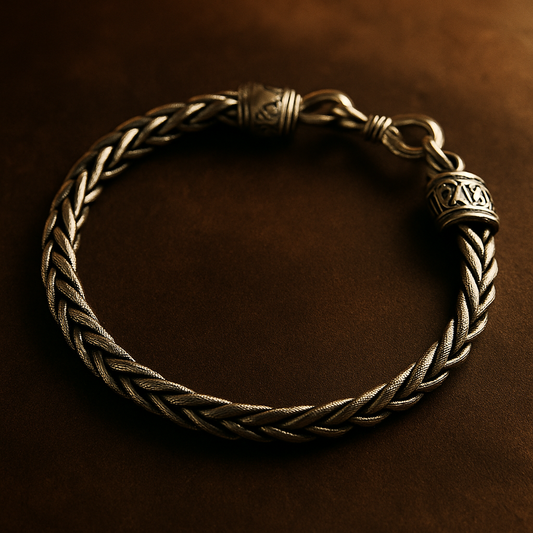 Viraasat Braided Sterling Silver Bracelet
