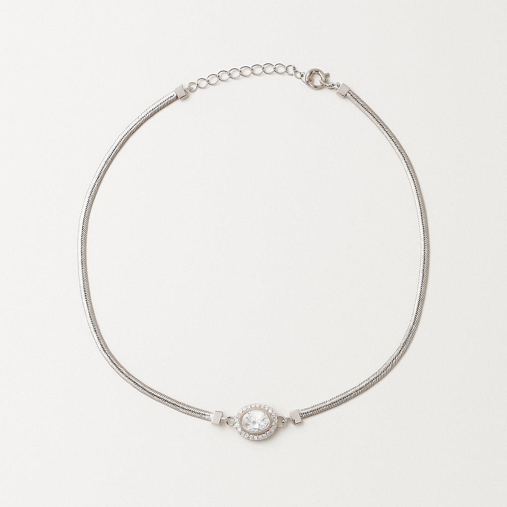 Celeste Sparkle Sterling Silver Anklet