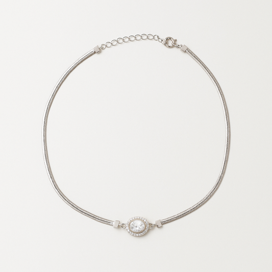 Celeste Sparkle Sterling Silver Anklet