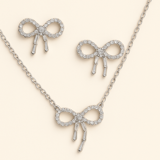 Bow Bliss Silver Set