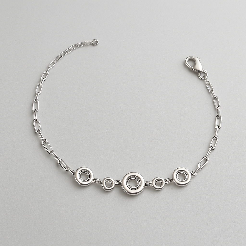 Lunar Orbit Sterling Silver Bracelet