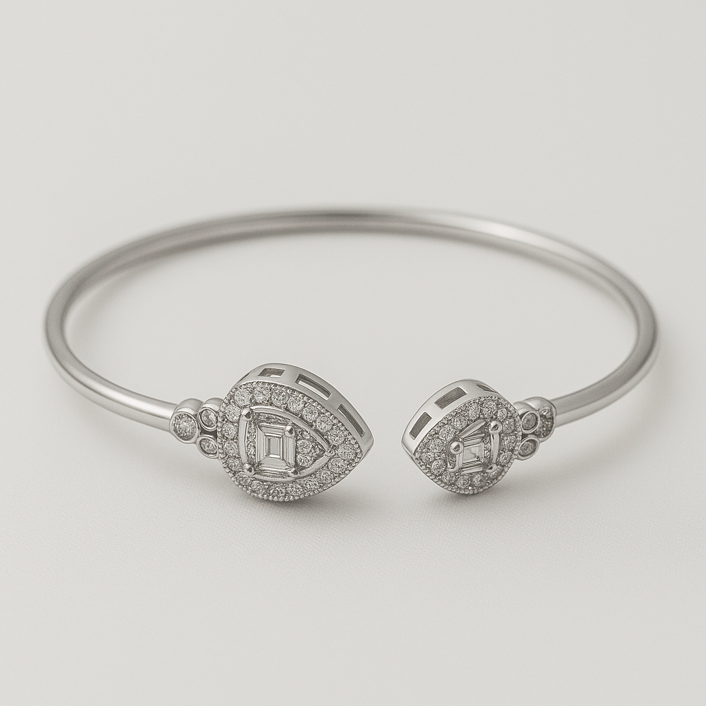 TearDrop Elegance Sterling Silver Kada