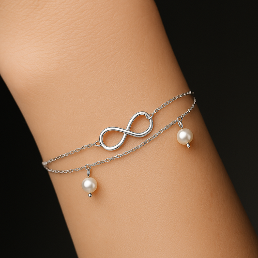 Infinity Pearl Elegance Bracelet