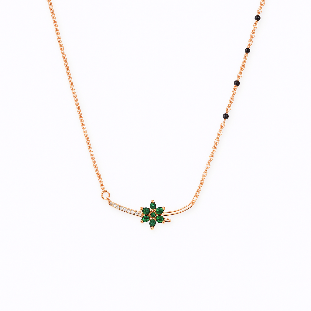: Emerald Bloom Mangalsutra