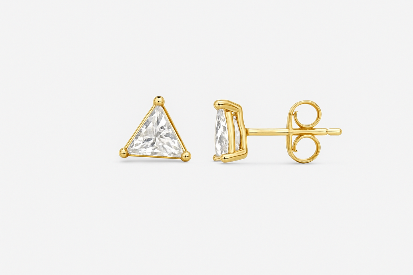 Triad Sparkle Sterling Silver Earrings