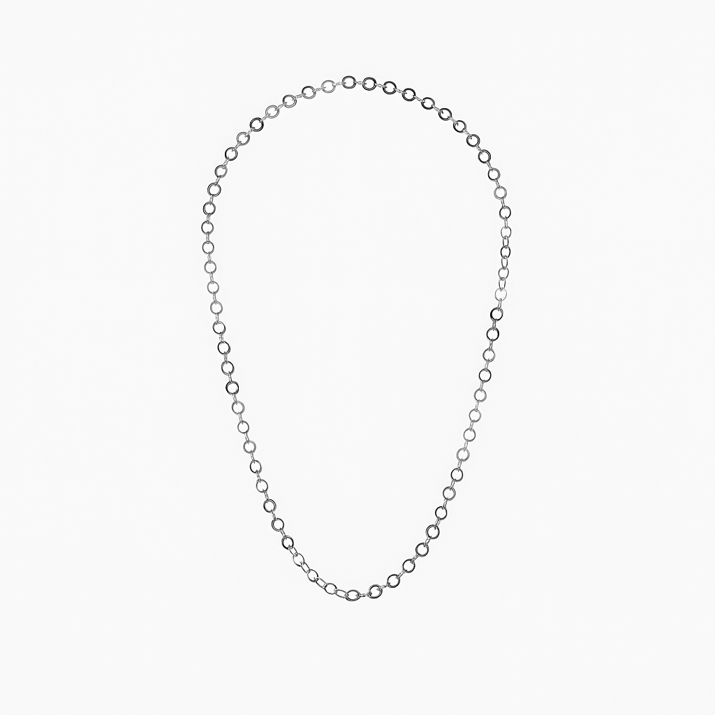 Sleek Circle Sterling Silver Necklace