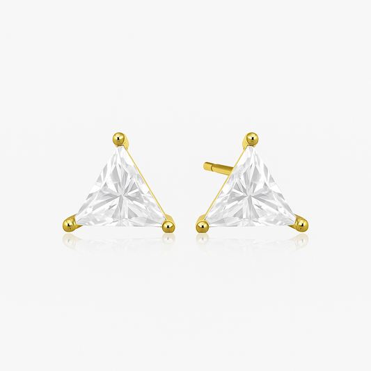 Triad Sparkle Sterling Silver Earrings