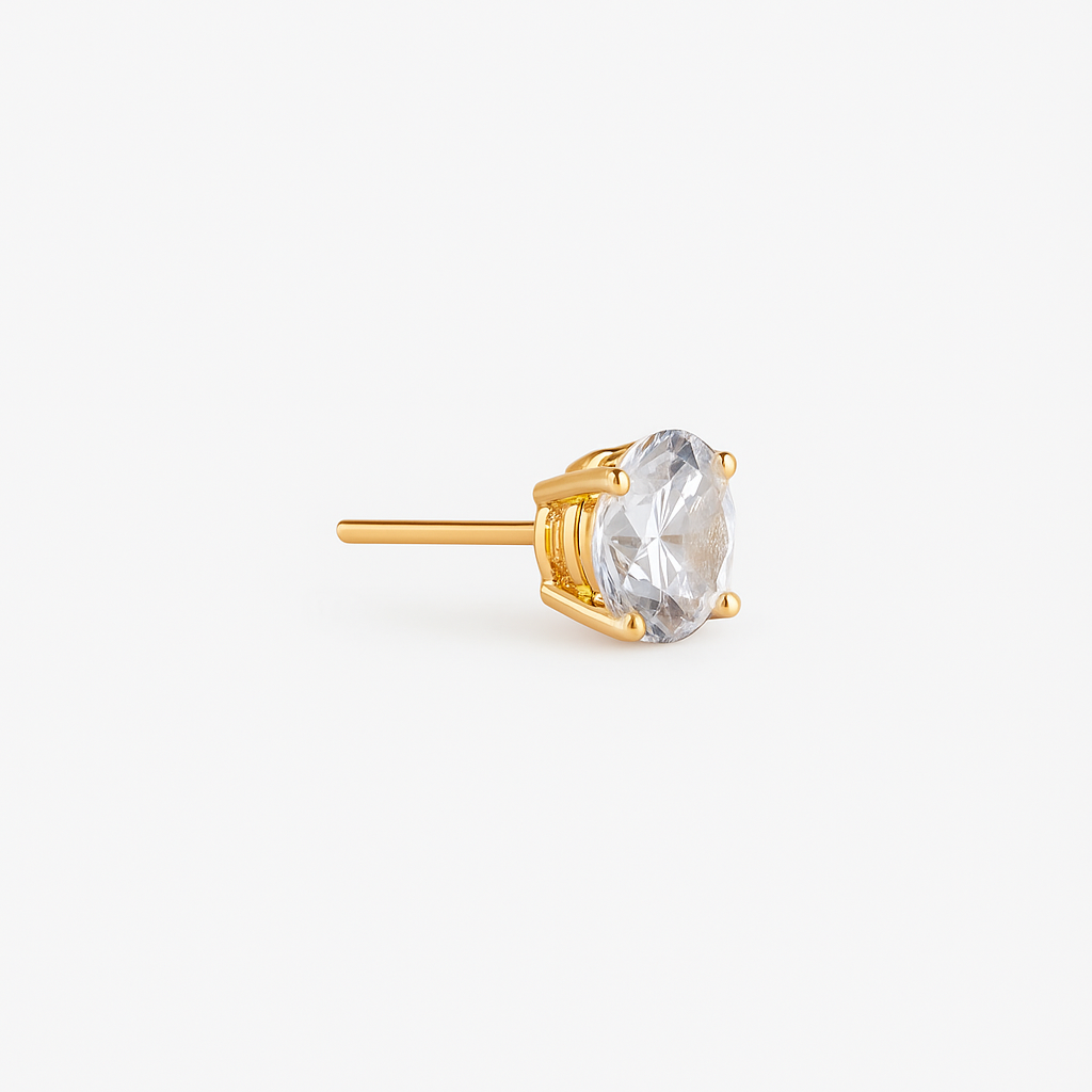Radiant Charm Solitaire Earrings