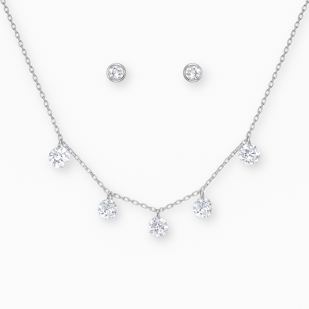 Celeste Sparkle Pendant & Earring Set