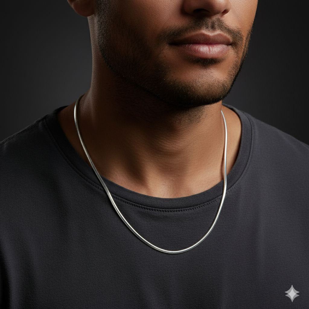 Dainty 925 Sterling Silver "Liquid" Snake Chain