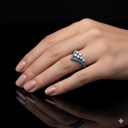 Turquoise Crown Ring
