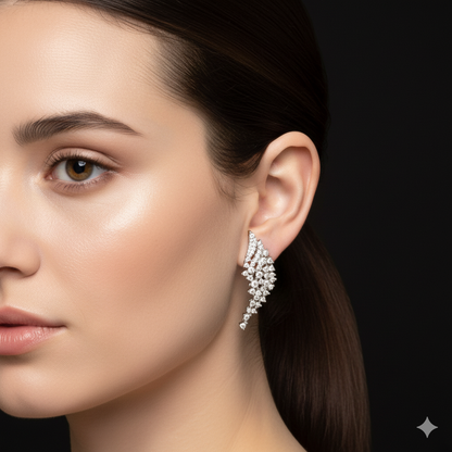 Celestial Wings Silver Earrings