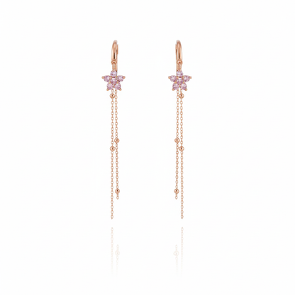 Pink Blossom Dangle Earrings