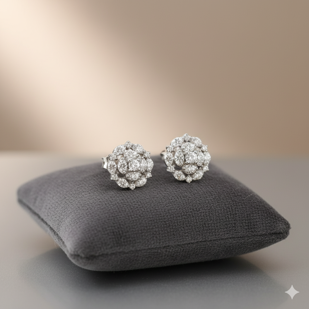 Diamond Bloom Studs