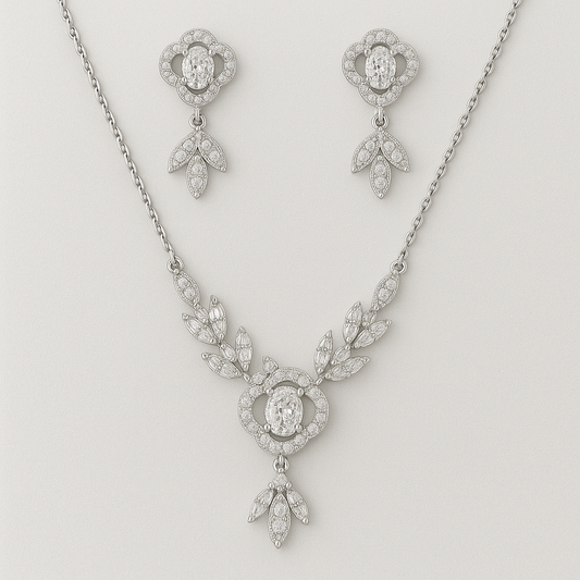 Celestia Bloom Necklace & Earring Set