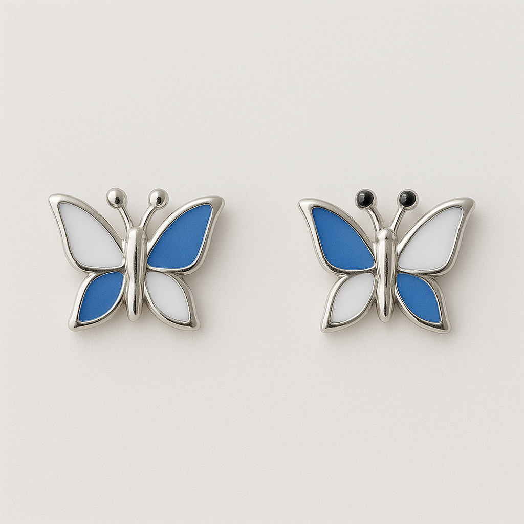 Butterfly Breeze – Sterling Silver Kids' Stud Earrings