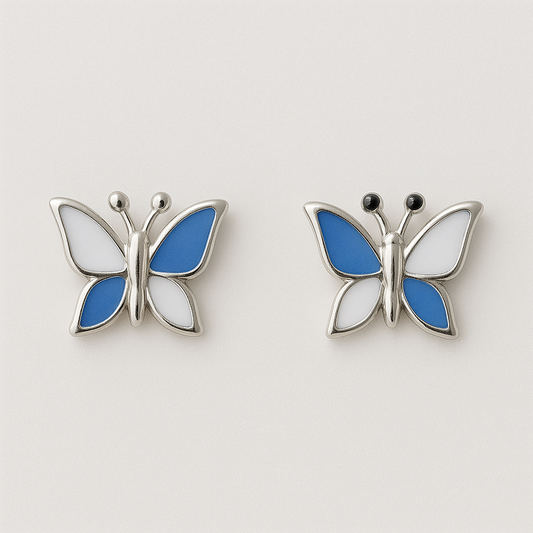 Butterfly Breeze – Sterling Silver Kids' Stud Earrings