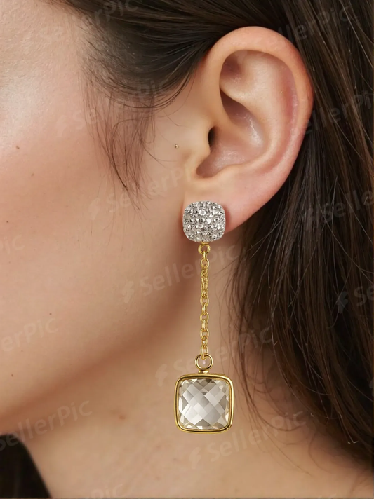 Lustre Drop Chain Earrings