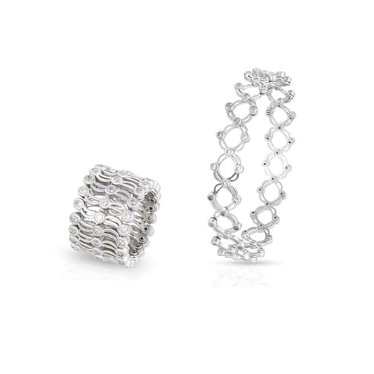 TwineGlow™ Convertible Sterling Silver Kada & Ring