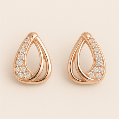 Rose Radiance Teardrop Studs