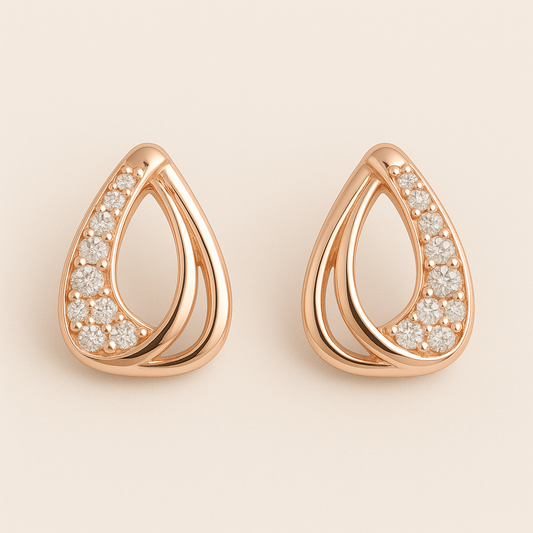 Rose Radiance Teardrop Studs