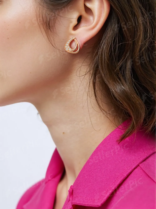 Rose Radiance Teardrop Studs