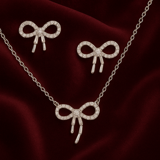 Bow Bliss Silver Set