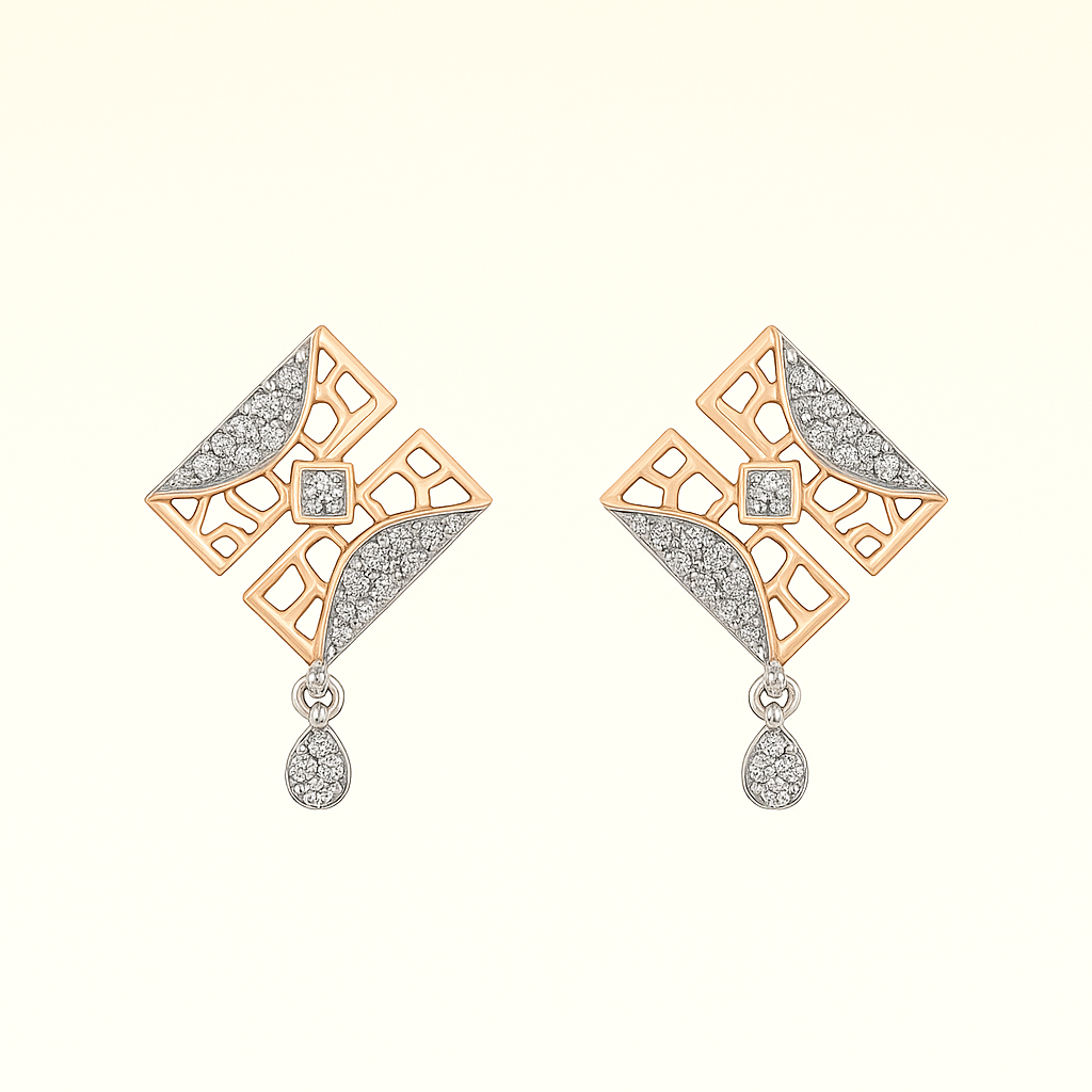 Opulent Cascade Pendant and Earring Set