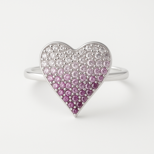Blush Radiance Heart Ring
