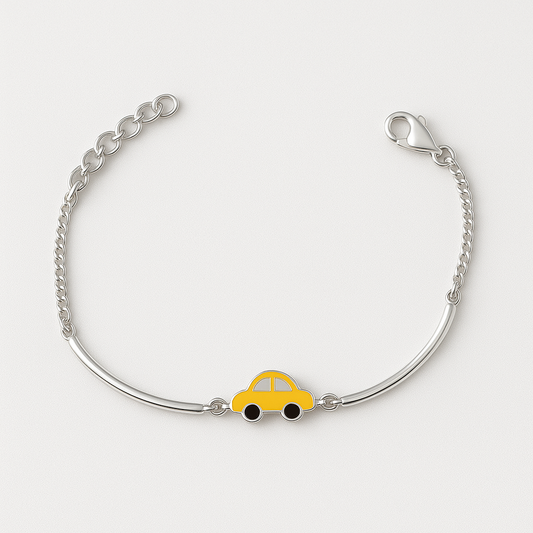 Zoomy Ride Sterling Silver Kids Bracelet