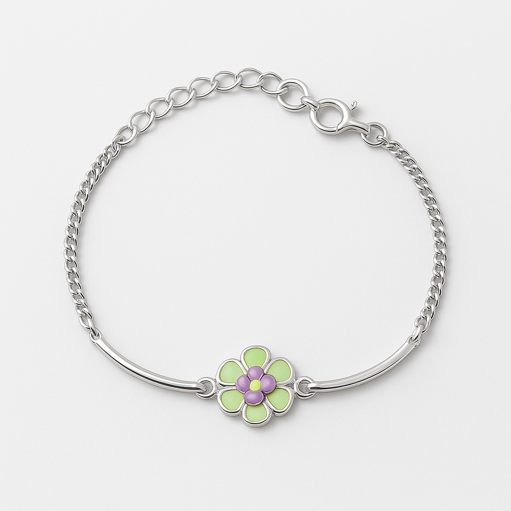 Blossom Joy Sterling Silver Kids Bracelet