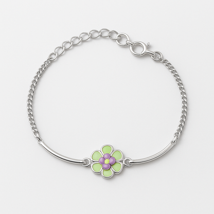 Blossom Joy Sterling Silver Kids Bracelet