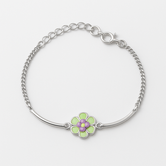 Blossom Joy Sterling Silver Kids Bracelet