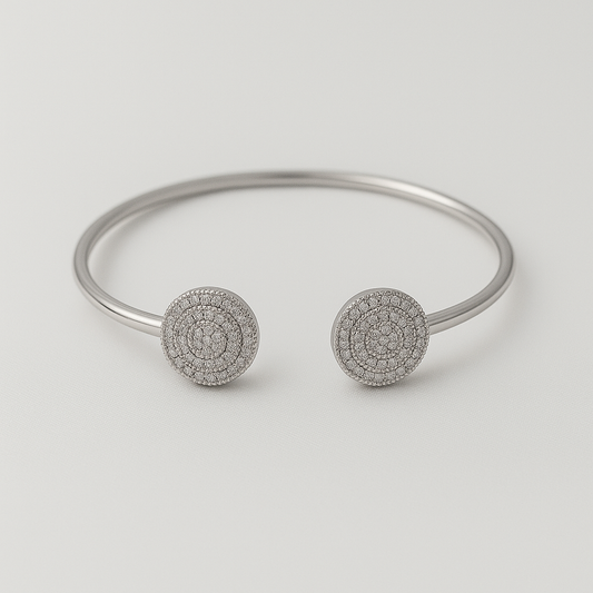 Celestial Halo Sterling Silver Kada