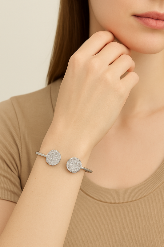 Celestial Halo Sterling Silver Kada