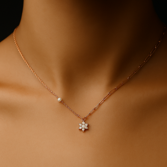 Rose Starburst Necklace