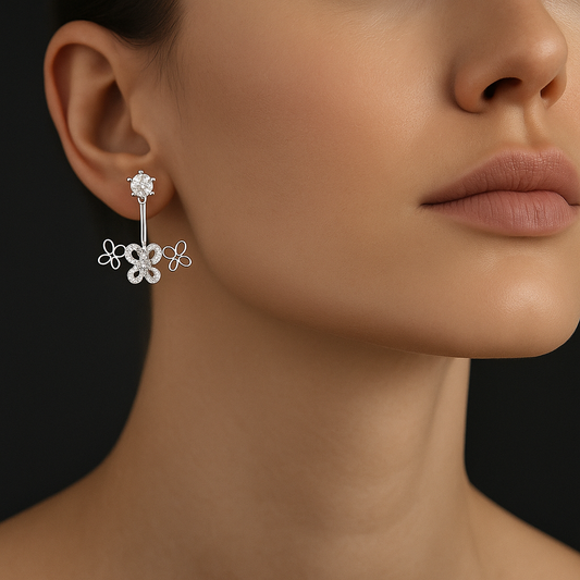 Blossom Charm 925 Sterling Silver Earrings