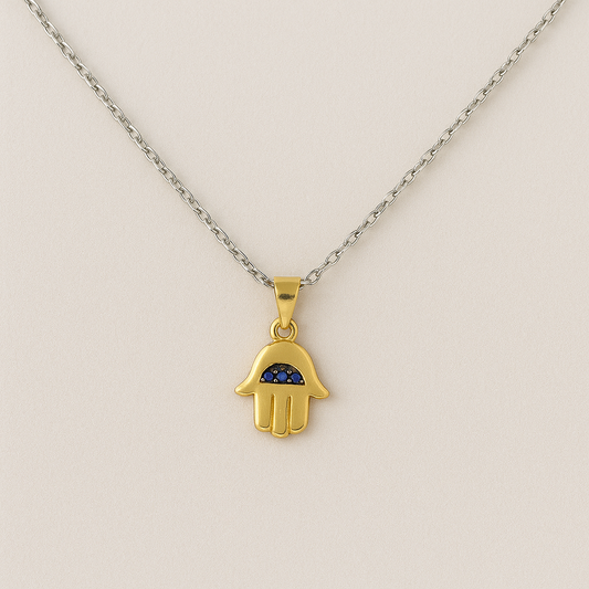 Golden Hamsa Serenity Pendant