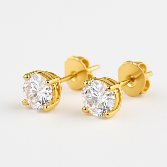 Radiant Charm Solitaire Earrings