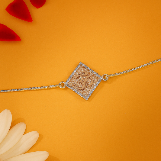 Om Shining Rakhi - 925 Silver Spiritual Charm