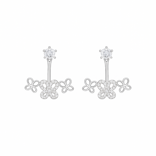 Blossom Charm 925 Sterling Silver Earrings