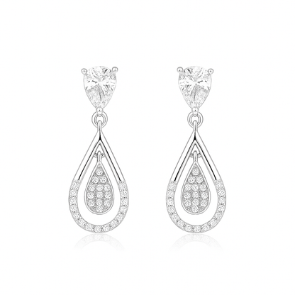 Crystal Teardrop Dangle Earrings