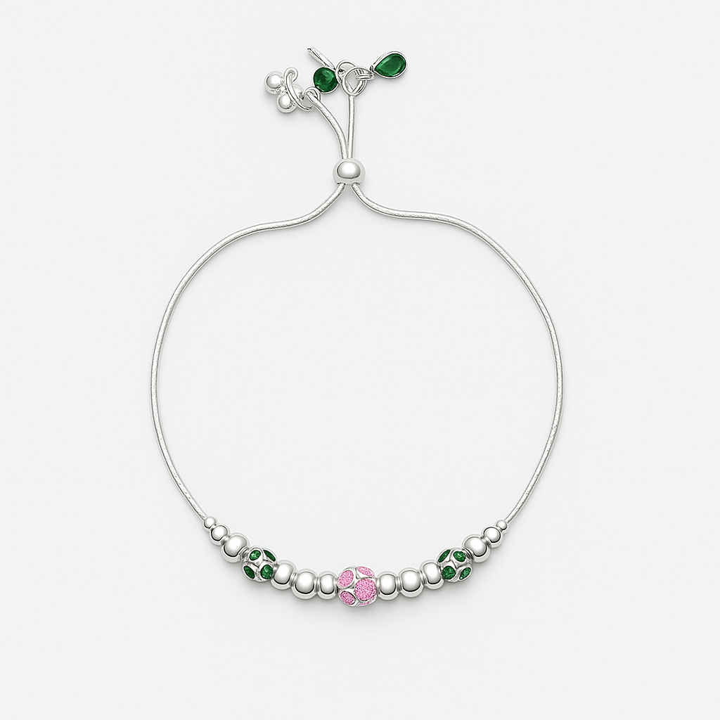 Blossom Harmony Silver Anklet
